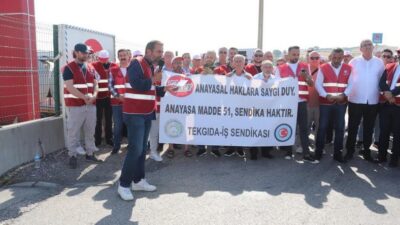 TEKGIDA-İŞ SENDİKASI, EKER FABRİKASI'NDA SENDİKALI OLDUKLARI İÇİN İŞTEN ÇIKARILAN VE