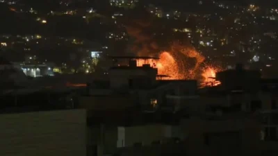 İsrail Savunma Kuvvetleri (IDF), Lübnan’ın başkenti Beyrut’un güneyindeki sivillere binaları