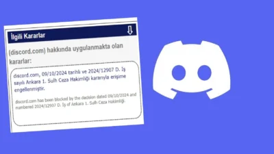 Sosyal medya platformu Discord’a, Bakan Tunç’un açıklamasının ardından erişim engeli