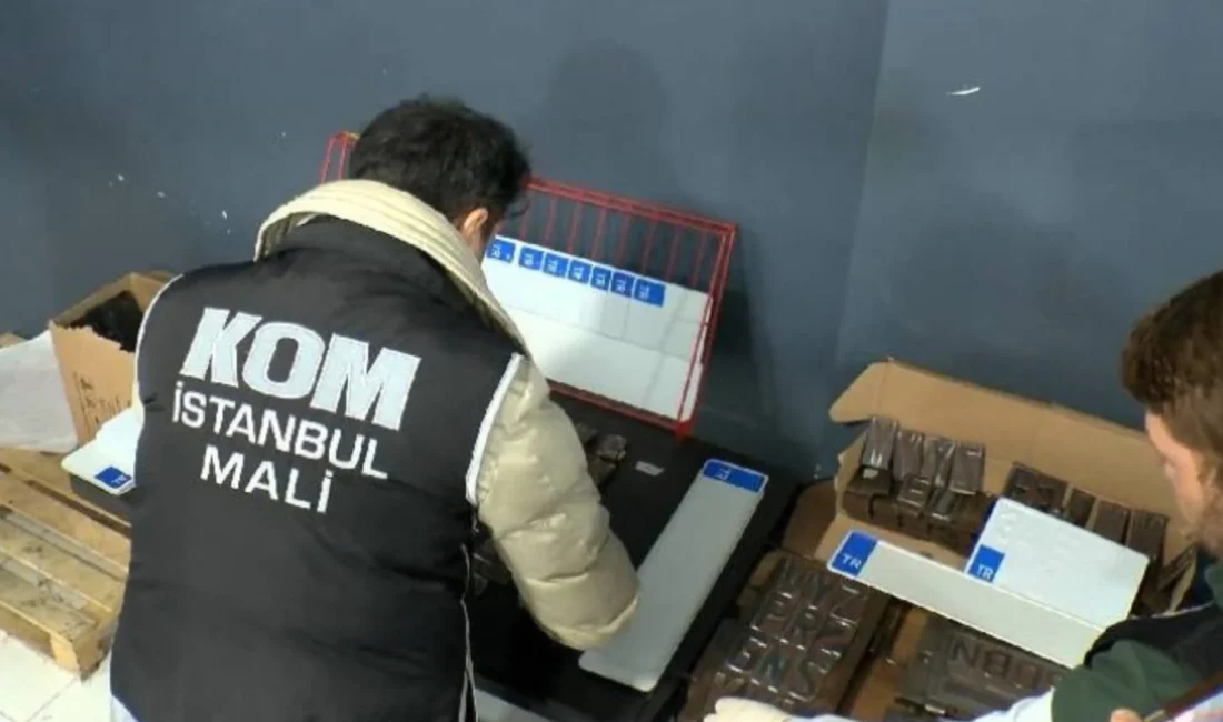 Bağcılar ve Gaziosmanpaşa’da sahte plaka basıldığı tespit edilen iki adrese