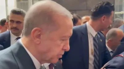 Cumhurbaşkanı Erdoğan, partisinin TBMM grup toplantısı çıkışında gazetecilerin yönelttiği sorulara