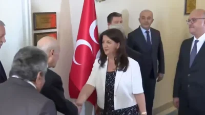 DEM Parti İmralı Heyeti, MHP lideri Devlet Bahçeli’yi ziyaret etti.