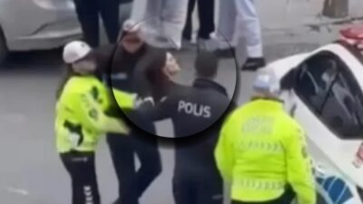İstanbul Bebek’te bir kadın sürücünün, trafikte aracını durdurup uzun süre