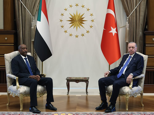 Cumhurbaşkanı Recep Tayyip Erdoğan, Sudan Egemenlik Konseyi Başkanı Abdulfettah el