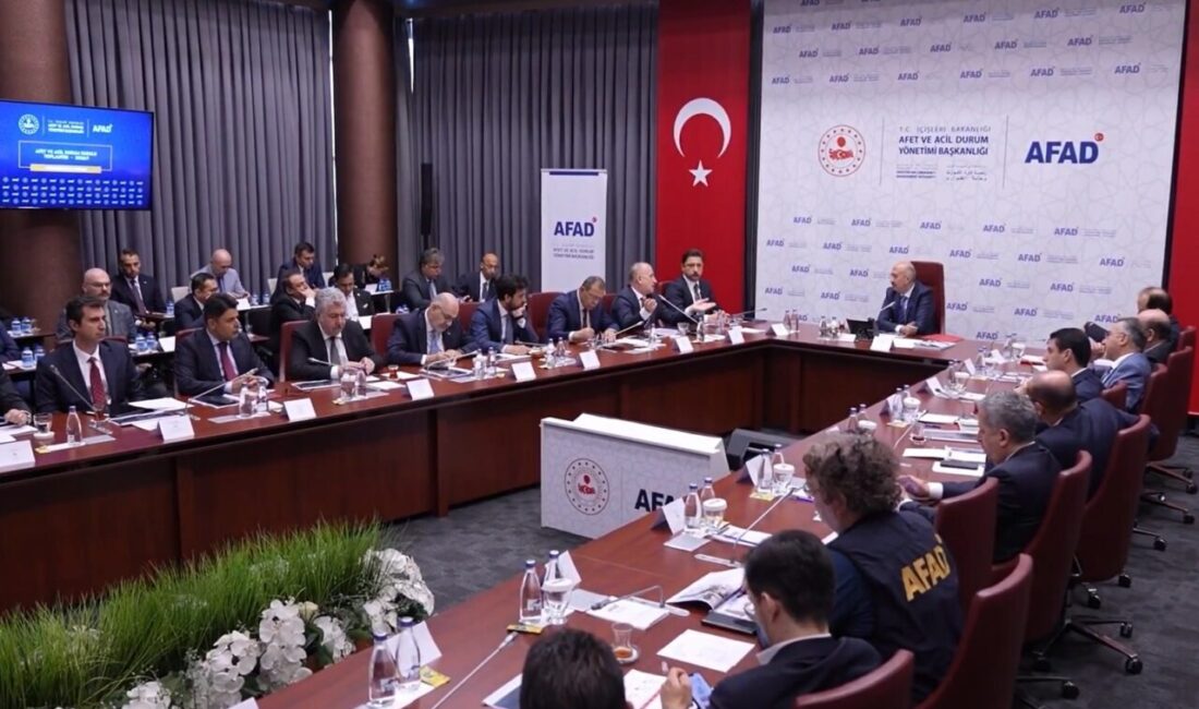 İçişleri Bakan Yardımcısı Dr. Mehmet Cangir başkanlığında gerçekleştirilen Afet ve