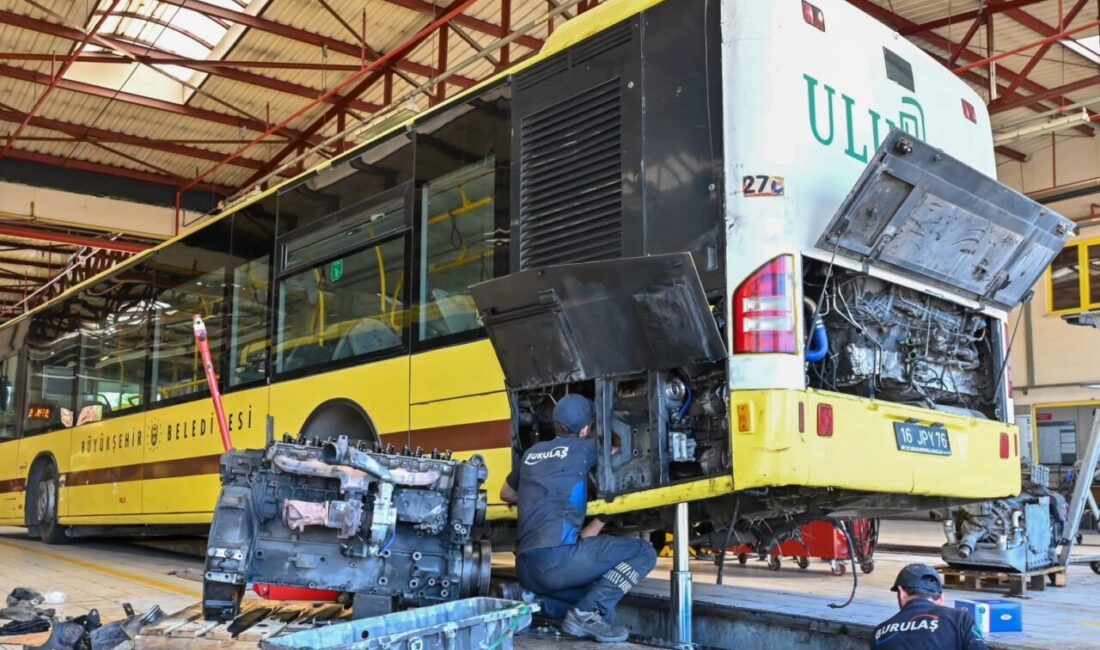 Bursa Büyükşehir Belediyesi, toplu taşıma filosunda araçların ihtiyaç duyduğu bakım