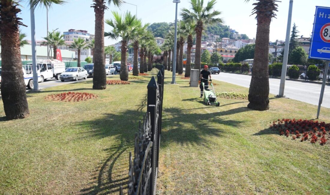Giresun Belediyesi Park ve Bahçeler Müdürlüğü ekipleri, vatandaşlara daha temiz,