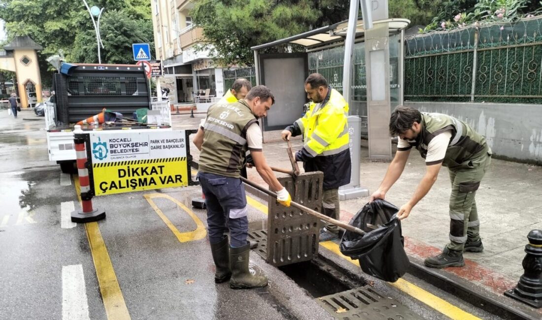 Kocaeli Büyükşehir Belediyesi, kuvvetli yağış uyarılarının ardından kent genelinde teyakkuza