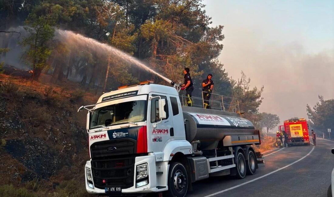 Kocaeli Büyükşehir Belediyesi, Balıkesir’in Gömeç ilçesinde meydana gelen orman yangınının