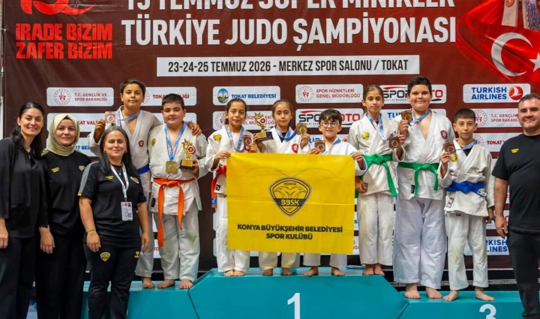 Konya Büyükşehir Belediyespor’un geleceği minik judocular, Tokat’ta gerçekleştirilen 15 Temmuz