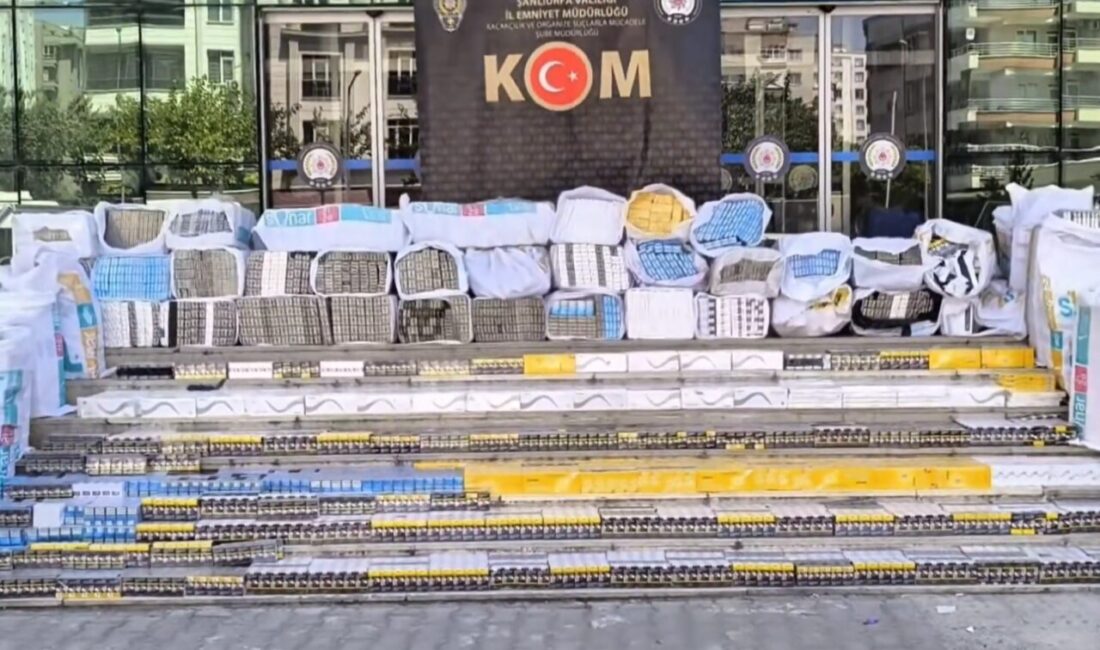 Şanlıurfa İl Emniyet Müdürlüğü ekiplerince düzenlenen operasyonda piyasa değeri yaklaşık