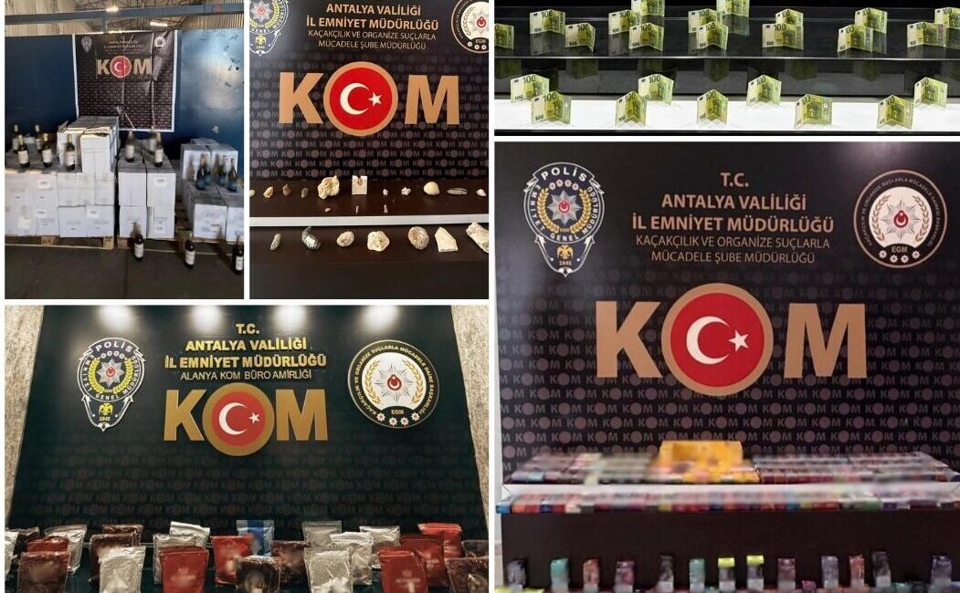 Antalya Emniyet Müdürlüğü ekipleri, kent genelinde son bir haftada gerçekleştirdiği