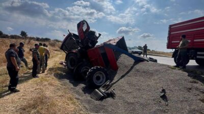 Uzunköprü’ye bağlı Malkoç köyü yakınlarında hasat ettikleri ayçiçeğini satmak için