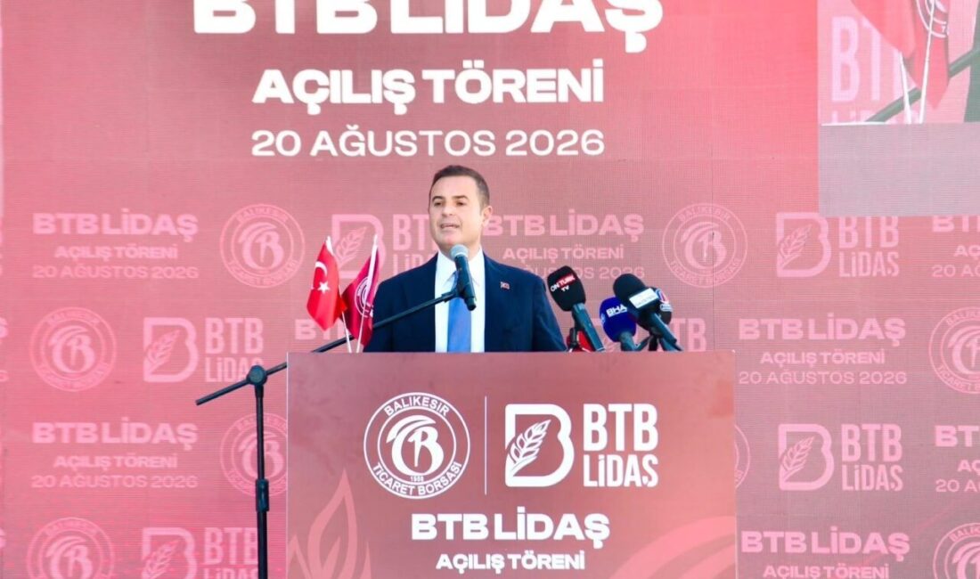 Balıkesir Ticaret Borsası iştiraki BTB LİDAŞ lisanslı deposunun açılışında konuşan