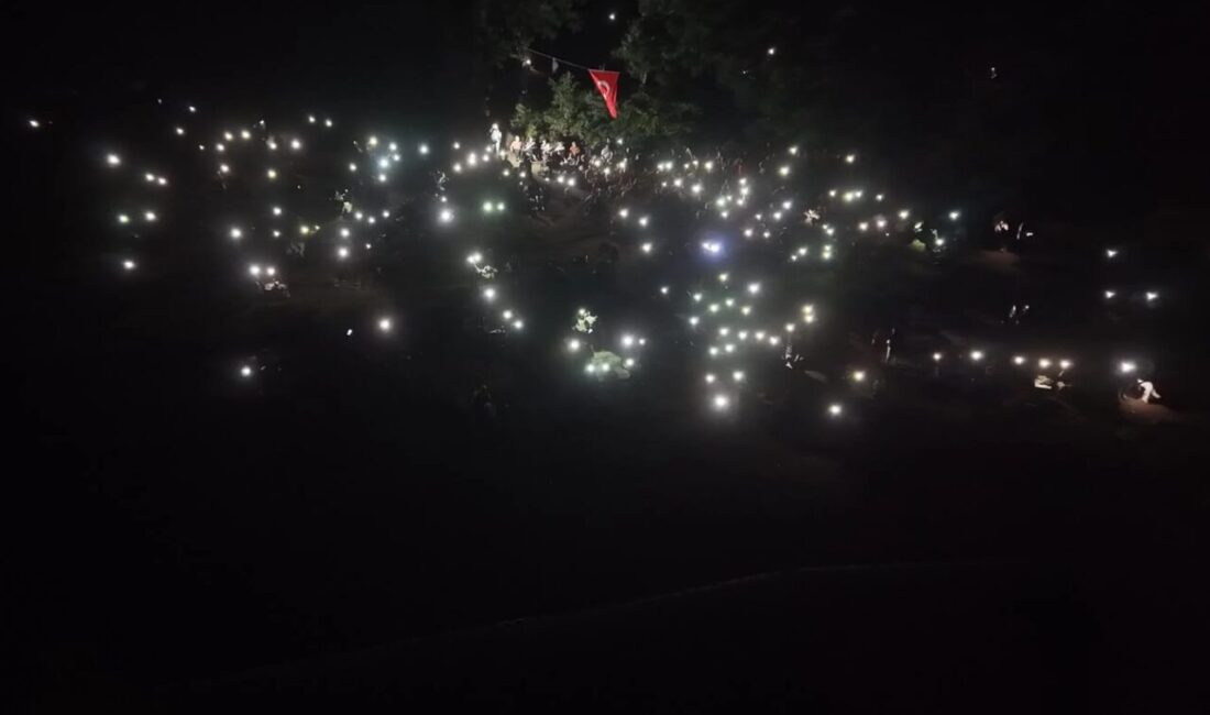 Bursa'da Yenişehir Belediyesi tarafından Çiçeközü Göleti’nde düzenlenen Perseid Meteor Yağmuru
