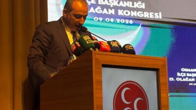 Bursa'da MHP Osmangazi İlçe Başkanlığı'nın 15. Olağan İlçe Kurultayı’nda tek