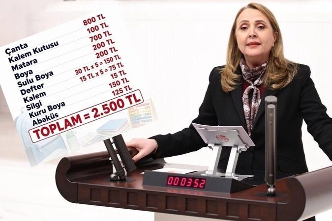 CHP'li Semra Dinçer, okul ihtiyaçlarının en az 2 bin 500