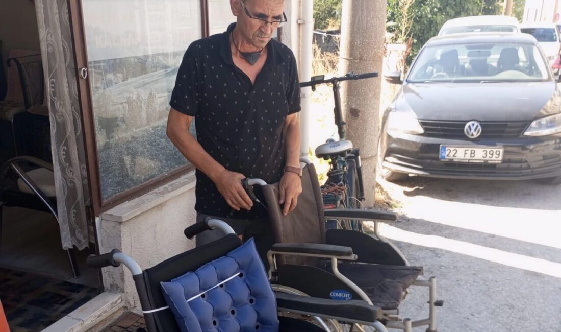 Edirne'nin Keşan ilçesinde hayırseverliğiyle tanınan gazeteci yazar Önkal Kılavuz, engelli