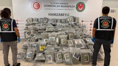 Ticaret Bakanlığı Gümrükler Muhafaza ekiplerinin Hamzabeyli Gümrük Kapısı’nda düzenlediği operasyonda