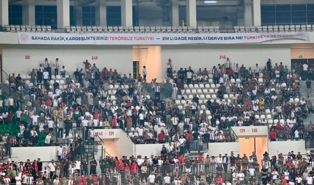 Amed Sportif Faaliyetler ile Erzurumspor FK karşılaşmasında tribünlere Aile ve