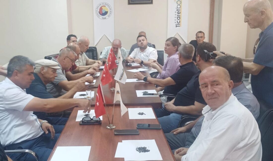 Edirne'nin Keşan ilçesinde 2026 yılının ilk ayçiçeği ürünü Ticaret Borsası’nda