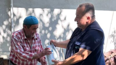 Kocaeli İzmit’te yaşanan dolu yağışından zarar gören meyve bahçeleri için