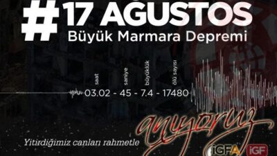 17 Ağustos 1999’da Marmara Bölgesi’ni sarsan 7,4 büyüklüğündeki deprem, Türkiye