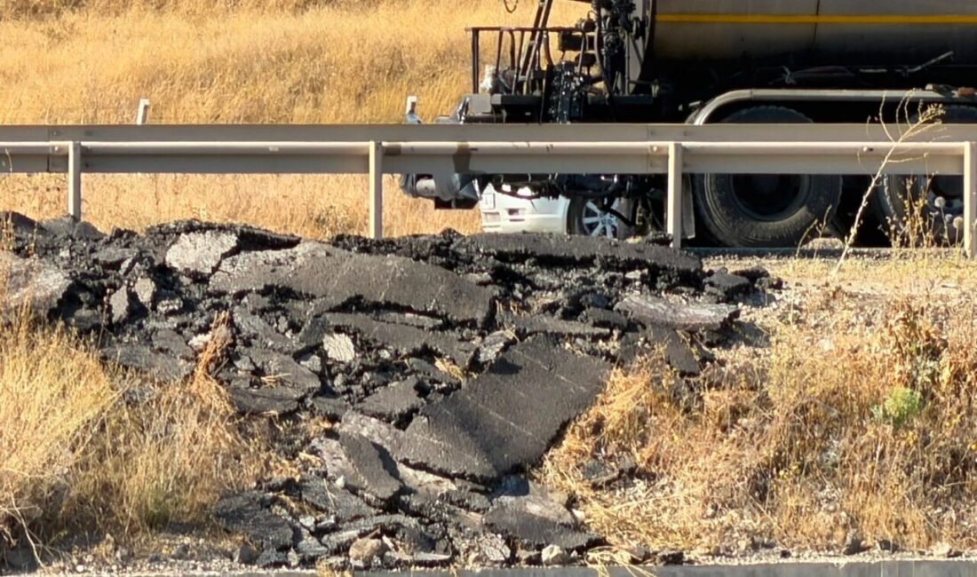 Ankara'nın Elmadağ ilçesinde, Elmadağ-Mamak yol yapım çalışmaları sırasında tarım arazilerine