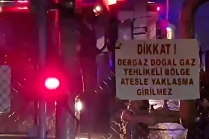 Düzce’de doğal gaz dağıtım tesisinin deposunda çıkan yangında 1 itfaiye