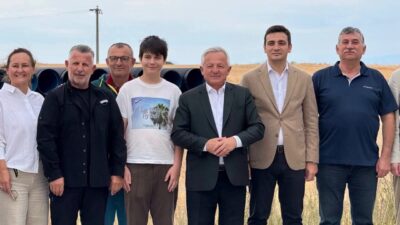 İpsala’da çeltik hasadı öncesi üreticiler, sektör temsilcileri ve yerel yöneticiler