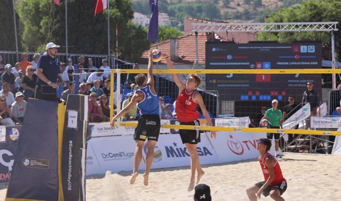 Foça’da düzenlenen 2026 CEV U18 Avrupa Plaj Voleybolu Şampiyonası’nda kadınlar