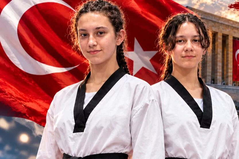 Keşan Rumeli Spor Kulübü sporcuları Eslin Göktepeli ve Aybike Gedik,