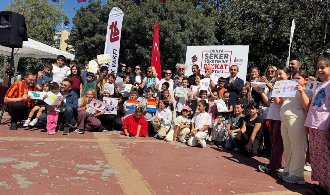 Dünya Şeker Tüketimine Dikkat Haftası kapsamında Beyoğlu’nda düzenlenen etkinlikte çocuklar
