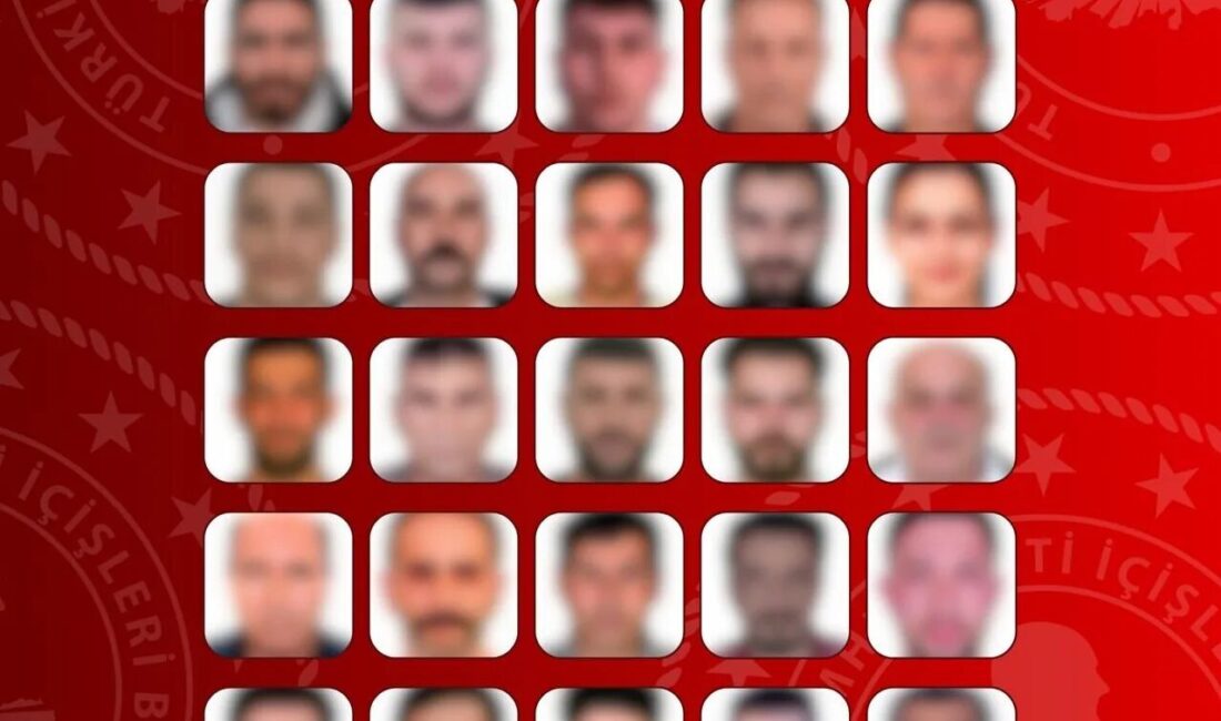 İçişleri Bakanlığı, 23 Eylül-23 Ekim tarihleri arasında kırmızı bültenle aranan
