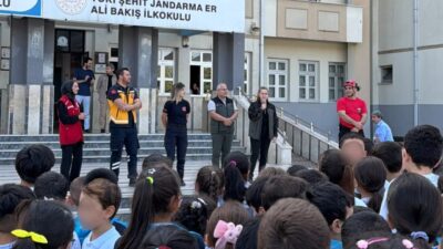 TOKİ Şehit Jandarma Er Ali Bakış İlkokulu öğrencilerinin afet farkındalığını