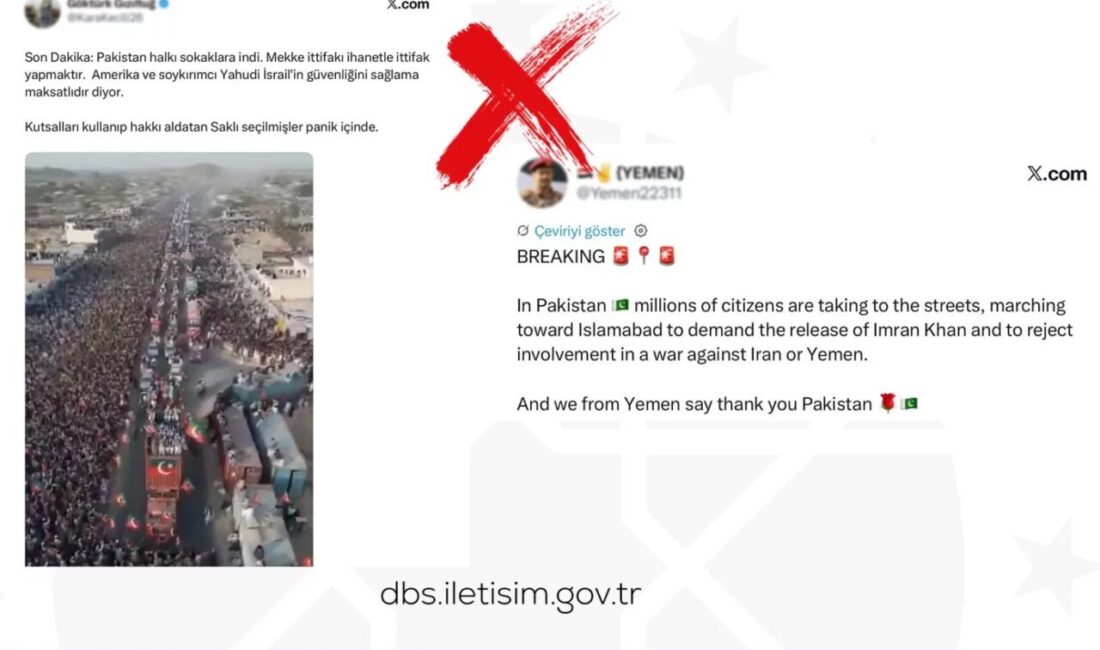 İletişim Başkanlığı bünyesindeki Dezenformasyonla Mücadele Merkezi, sosyal medyada dolaşıma sokulan