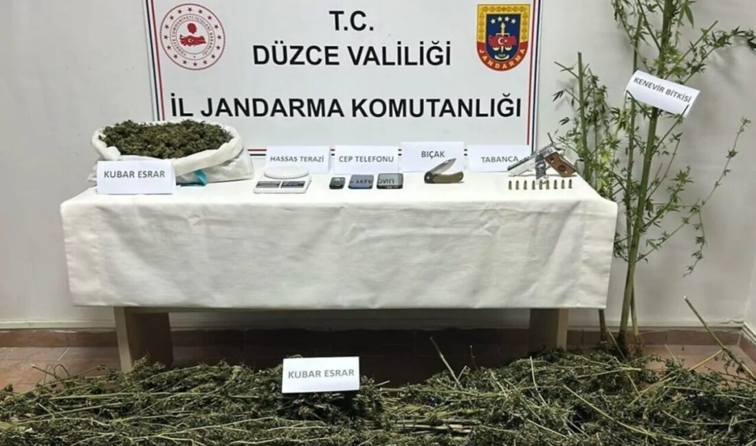 Düzce'nin Gümüşova ilçesinde 13 Ekim'de düzenlenen operasyonda 7 kilo 100