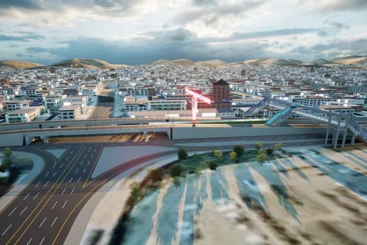 Şanlıurfa Büyükşehir Belediyesi tarafından Eğitim ve Araştırma Hastanesi önünde yapımı