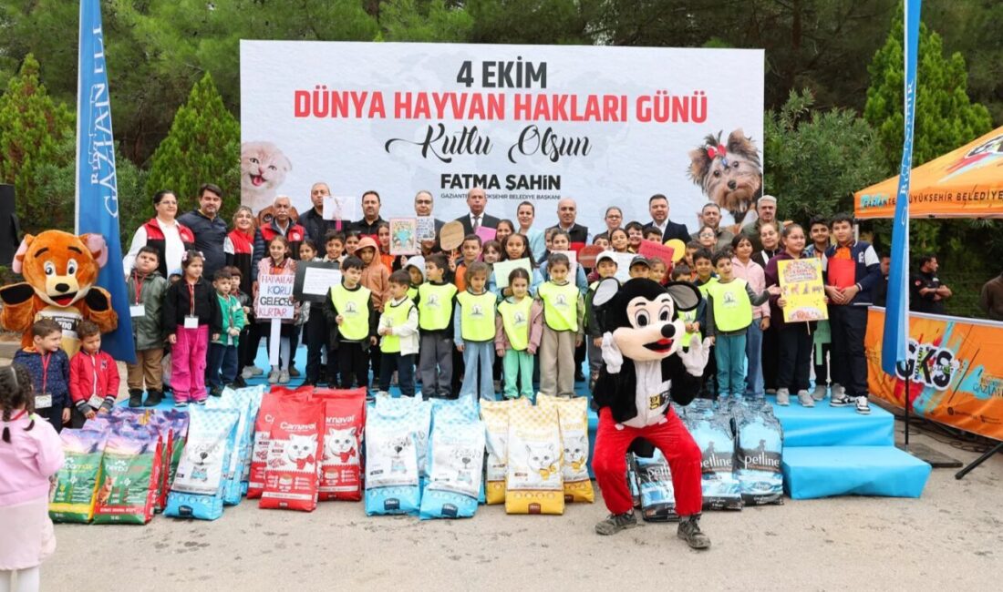 Gaziantep Büyükşehir Belediyesi, 4 Ekim Dünya Hayvanları Koruma Günü’nde çocuklara