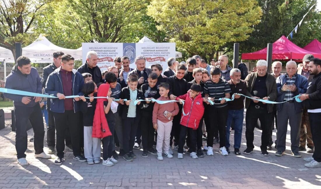 Kayseri Melikgazi Belediyesi’nin Gürpınar Mahallesi’ne kazandırdığı “Deringöz Parkı ve Havuzu”nun
