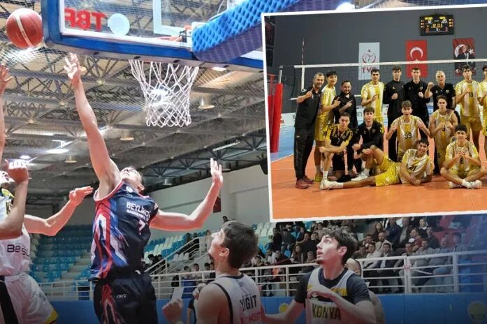 Konya Büyükşehir Belediyespor’un ikinci ligde mücadele eden voleybol ve basketbol