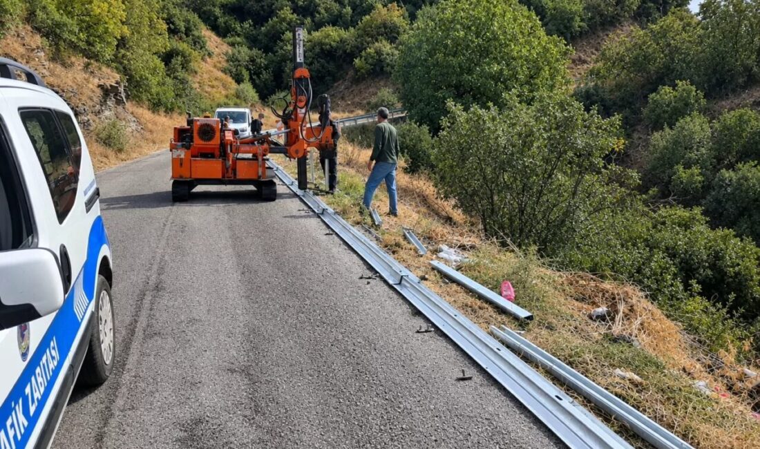 Manisa Büyükşehir Belediyesi, yol güvenliğini artırmak ve yol kenarındaki riskleri