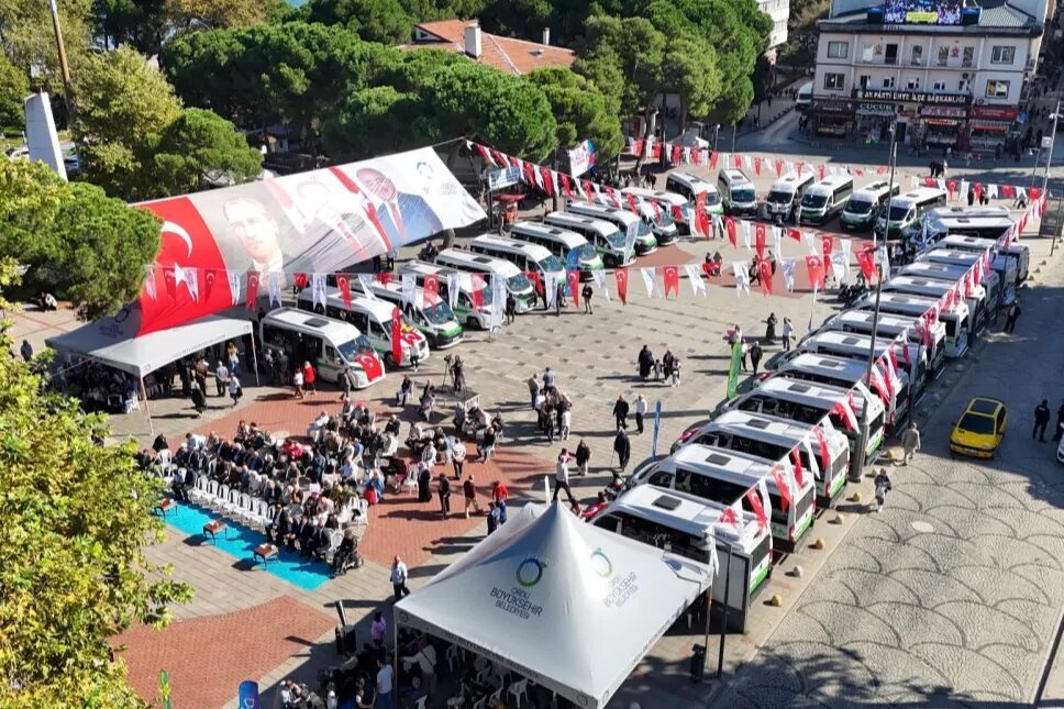 Ordu Büyükşehir Belediyesi tarafından Ünye ilçesinde şehir içi toplu taşıma